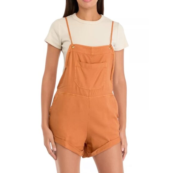 Billabong Pants - NWT Billabong Women's Wild Pursuit Romper Overalls M Orange Lightweight Shorts